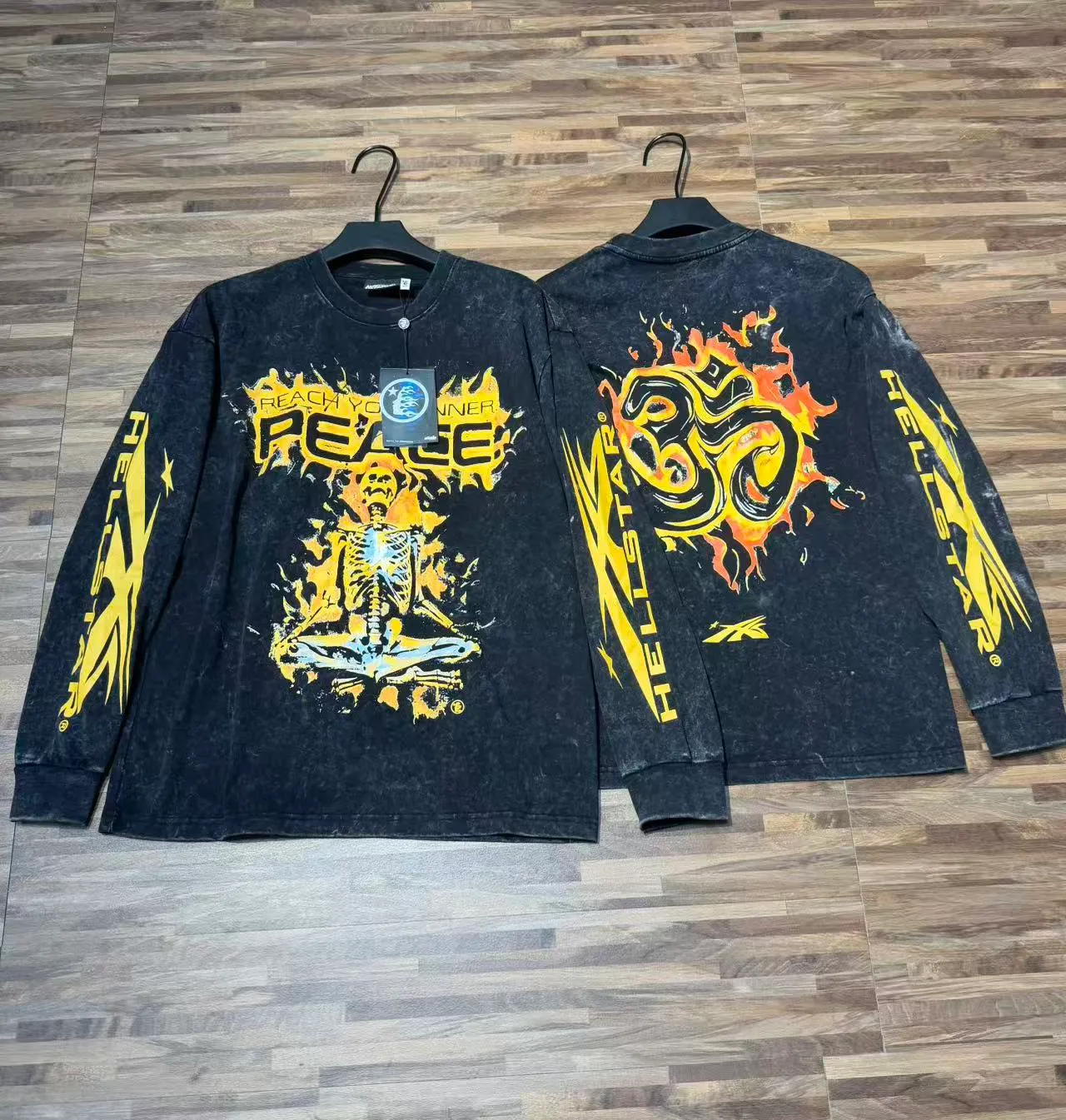 H 9120# Black I P85 In Stock Hellstar / T （fabric): 26 300 Sizes（size）：S-M- L- X L （colour）： Black 👉